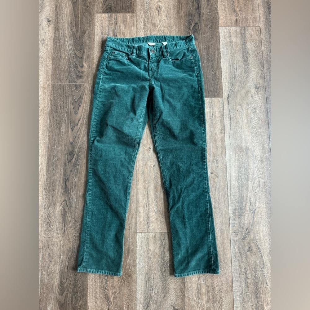 J. Crew green corduroy pants Women’s size 27S
